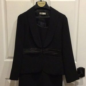 COLDWATER CREEK WOMEN’S JACKET DRESS WITH SATIN SASH. BLACK SIZE 6 NEW